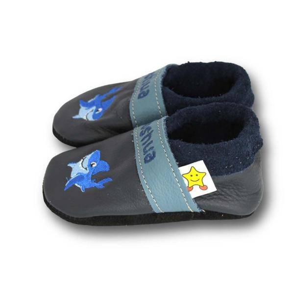 Krabbelschuhe freundlicher Hai